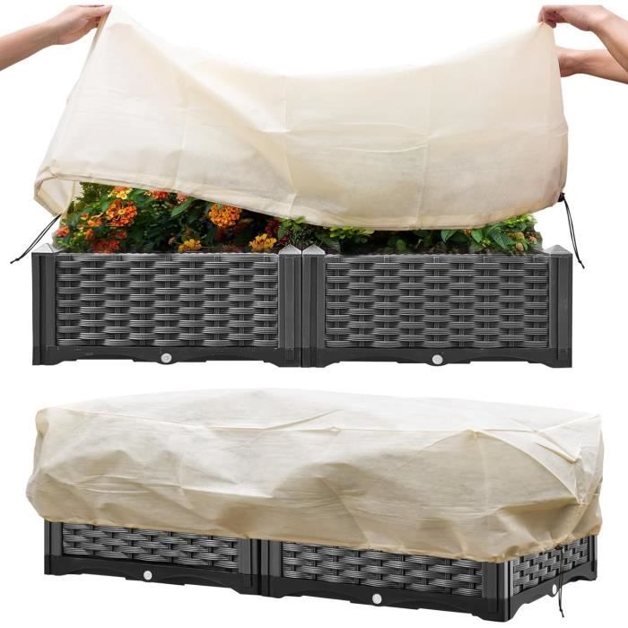 Protection Plantes Hiver 3 Pièces Housse Hivernage Plante, 90 X