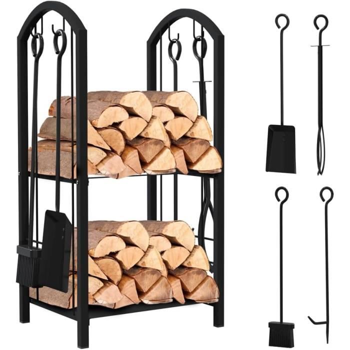 Porte-bûches En Fer Forgé – Support à Bois Style Médiéval Pour Cheminée