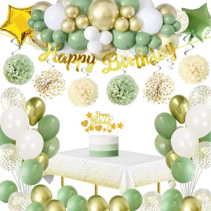 Toile de fond Ballon Anniversaire Personnalisé Rêve Menthe Verte BRR12-39