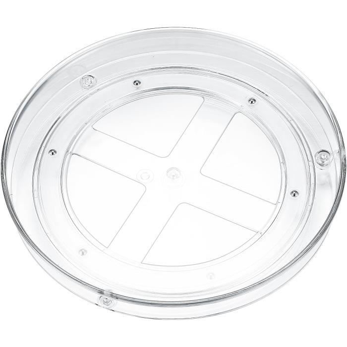 Lot De 2 Platines Tournantes Lazy Susan 9.5 Pouces - Organiseur Frigo Armoire