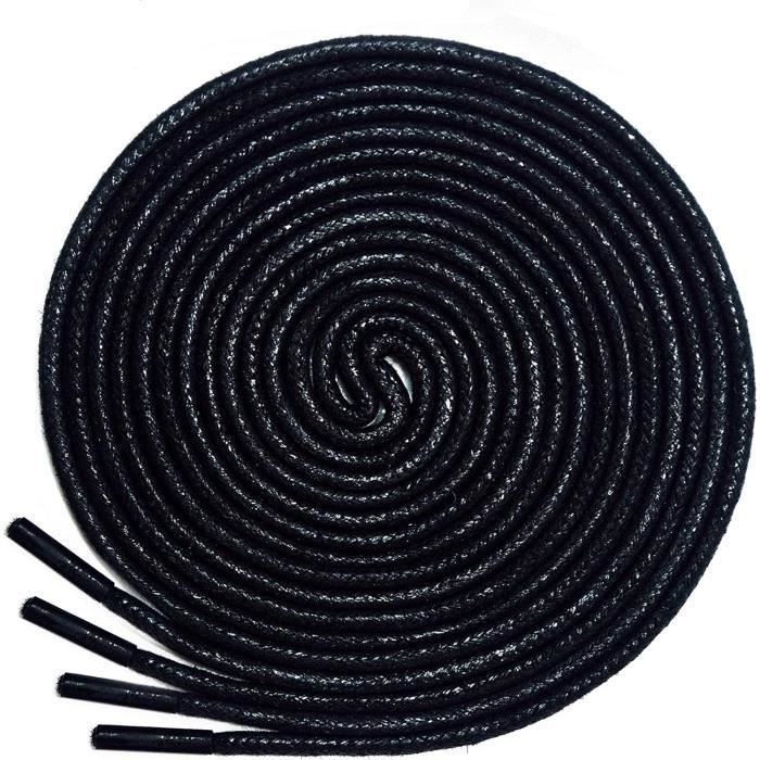 Puzeam - Lacets Cirés Ronds Fins 3mm Pour Chaussures Homme (2 Paires) - Style Et Durabilité