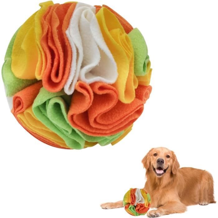Tapis De Fouille/snuffle Pour Chien - Forme Tournesol - 38 Cm - En Feutre - Jeu D'enrichissement Et Stimulation Mentale