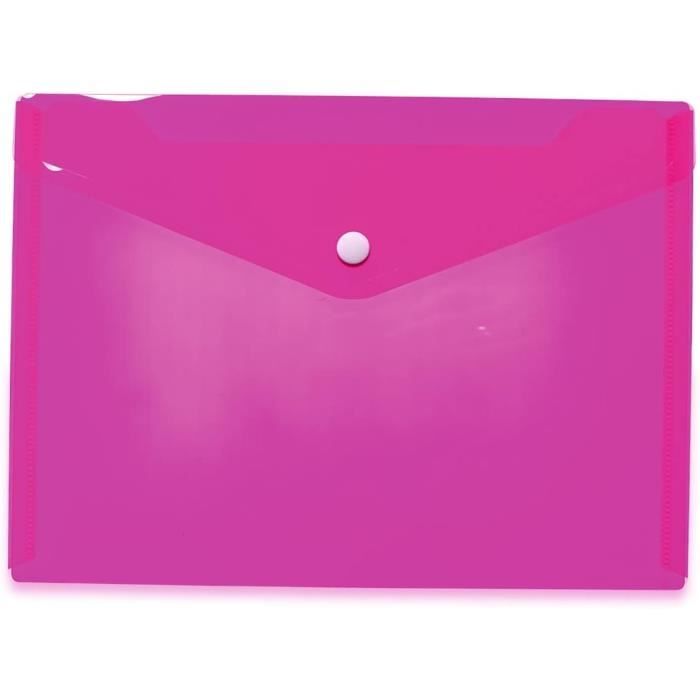 Porte-Documents A5 Agoer - Lot De 48 Avec Bouton Pression Et Pochette Étiquette