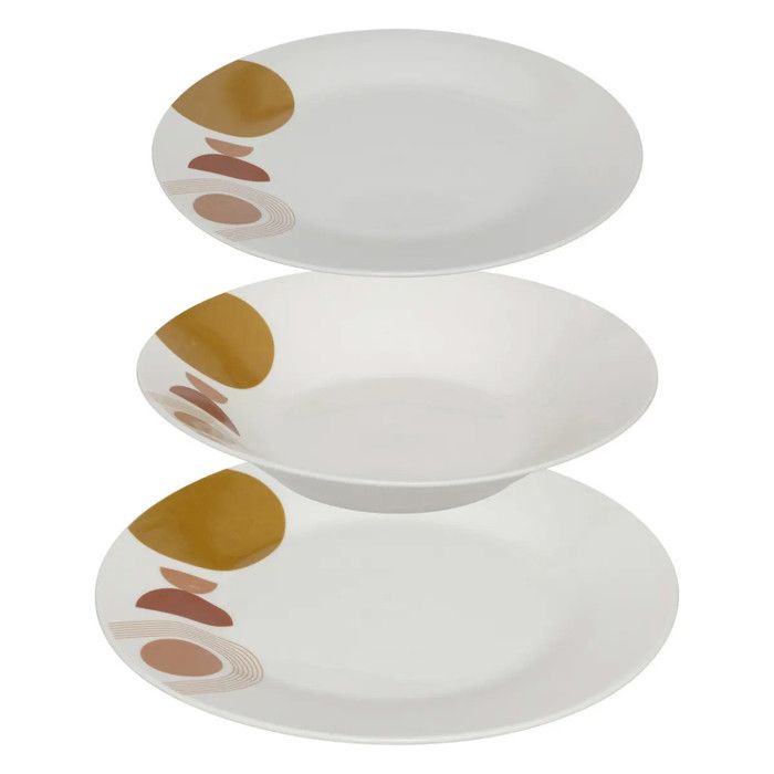 Service de Table 18 Pièces Tara 27cm Blanc