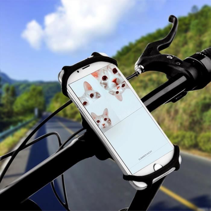 Support Universel 360° Guidon Vélo Moto VTT Scooter Téléphone Smartphone GPS # Couleur: Jaune