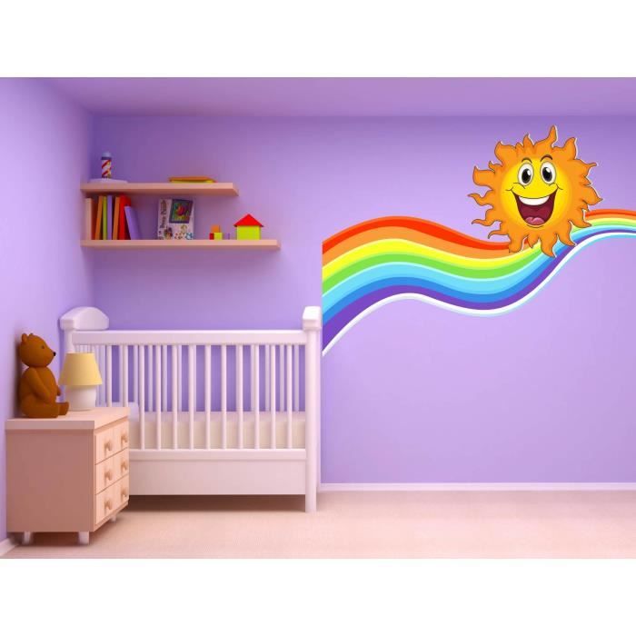 Stickers Autocollant Chambre D Enfant Soleil Arc En Ciel Dimensions Largeur 10cm Largeur Largeur 10cm Cdiscount Maison