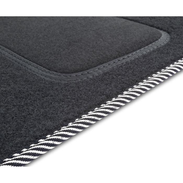 Tappetini Auto Su Misura In Moquette Per C4 Picasso E Grand Picasso 5 Posti (2007-2013), Antiscivolo Con Fissaggi, Nero