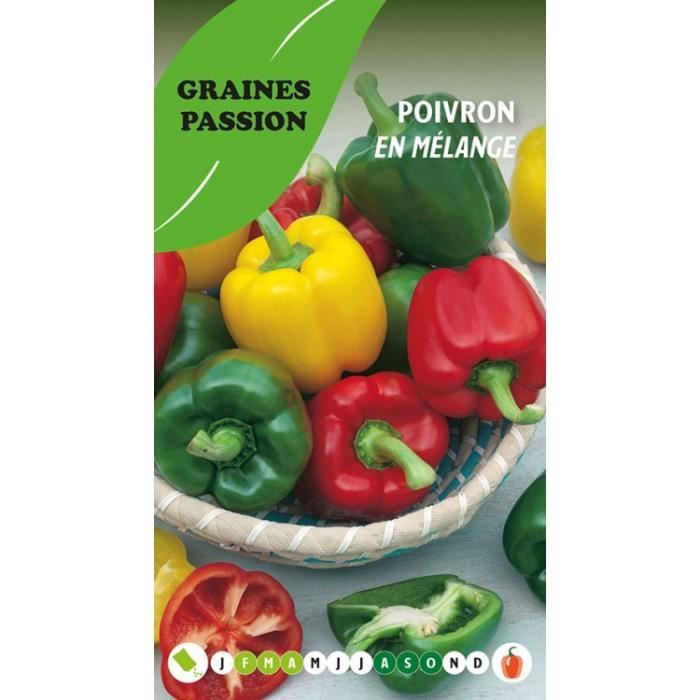 Graines passion , sachet de graines Poivron en mélange