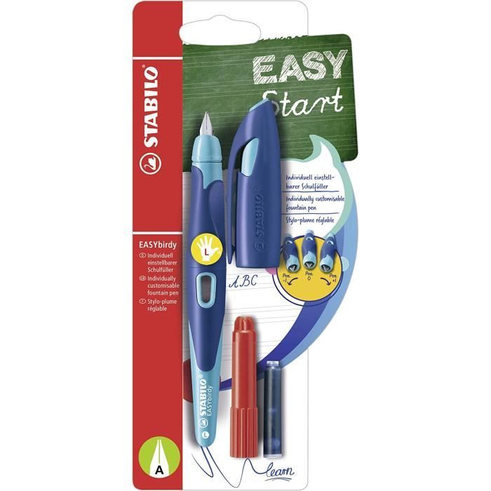 STABILO EASYbuddy – Stylo Plume Ergonomique Pour Enfants, Gauchers Ou Droitiers – Twilight Sky