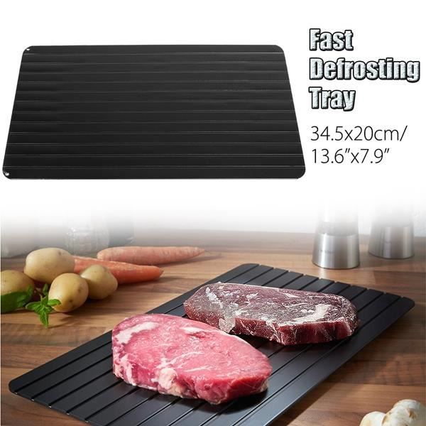 Planche De Décongélation Rapide Lot De 5 Planches De Décongélation Rapide En Aluminium - Avec Patins En Silicone, Pour Viande Et Aliments Décongeleur Naturel Sans électricité