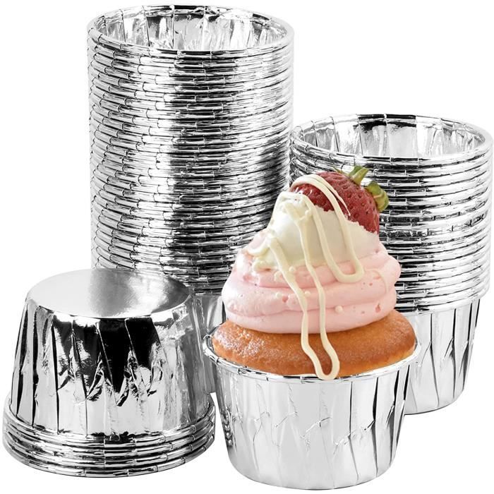 50 pièces Blanc Moule À Cupcake , simple En Papier Moule À Muffins Pour  Pâtisserie , Cuisine