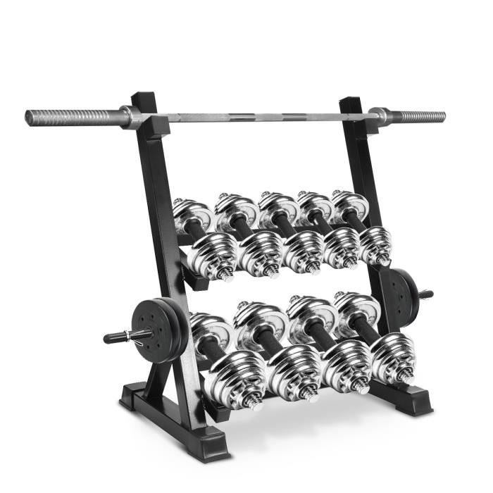 Support D'haltères Vertical VEVOR - Capacité 454 Kg, Avec Roues - Neuf