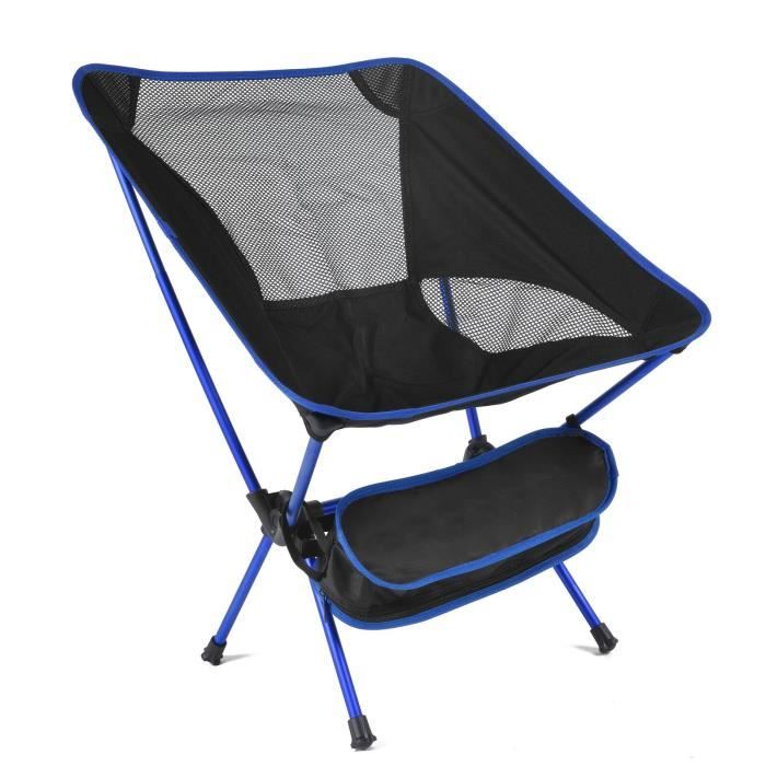 Chaise pliante de pêche/camping avec dossier et sac de rangement – vert
