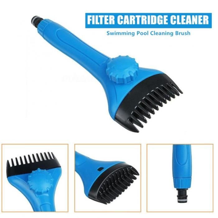 Bleu - Nettoyeur de filtre de piscine en PVC, brosse de nettoyage portable, filtre à Jet, outils de nettoyage