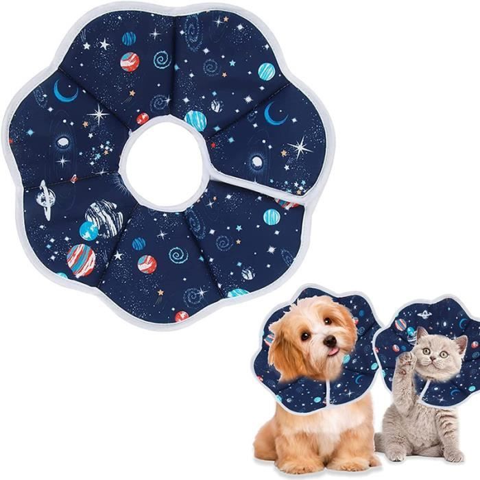 Collerettes pour Chiens Chat Collerettes Chat Anti-Morsure Protection Doux et Confortable Ajustable (M)