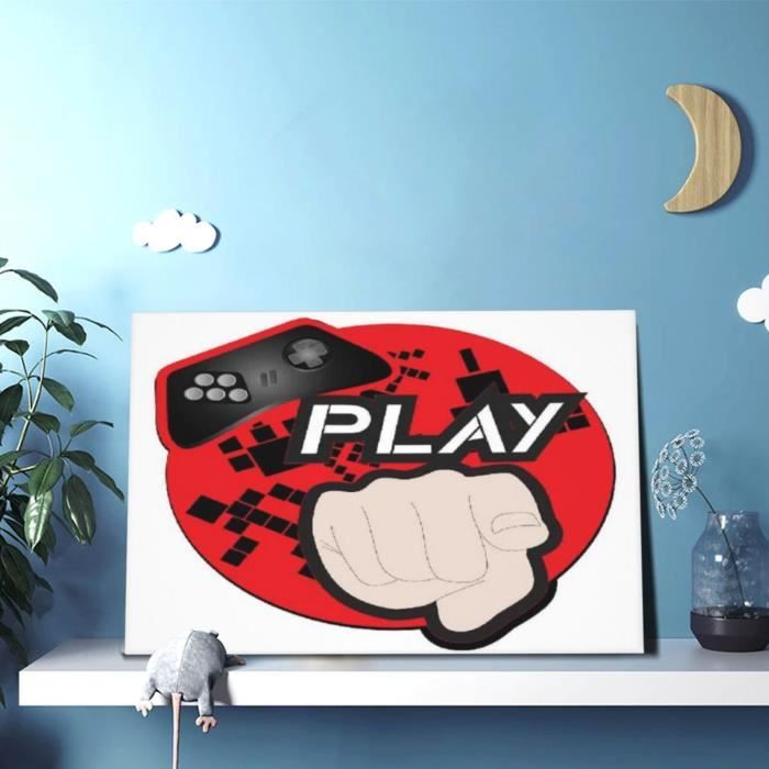 Impression d'art sur toile Gaming Gamer Citations Affiche Jeu Playstation  Toile Peintures pour Décor À La Maison 30x40cm sans cadre - Cdiscount Maison
