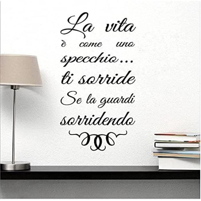Citation De Vie Inspirante Italienne Autocollant Mural Italie Mur Art Design Decalcomanies Murales Salon Chambre57 Cm X 30 Cm Cdiscount Maison Citation De Vie Inspirante Italienne Autocollant Mural Italie Mur Art Design Decalcomanies Murales Salon Chambre57 Cm X 30 Cm Cdiscount Maison