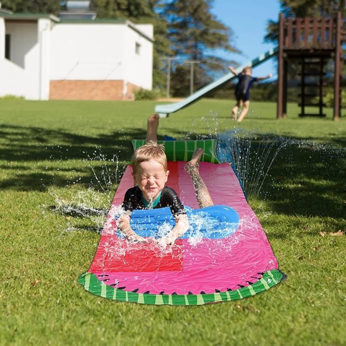 Toboggan Aquatique de 8 mètres Tapis De Glisse Eau Adulte Enfant Toboggans Aquatiques De Jardin, Jeu Eau Plein Air - Jeux - Jouets