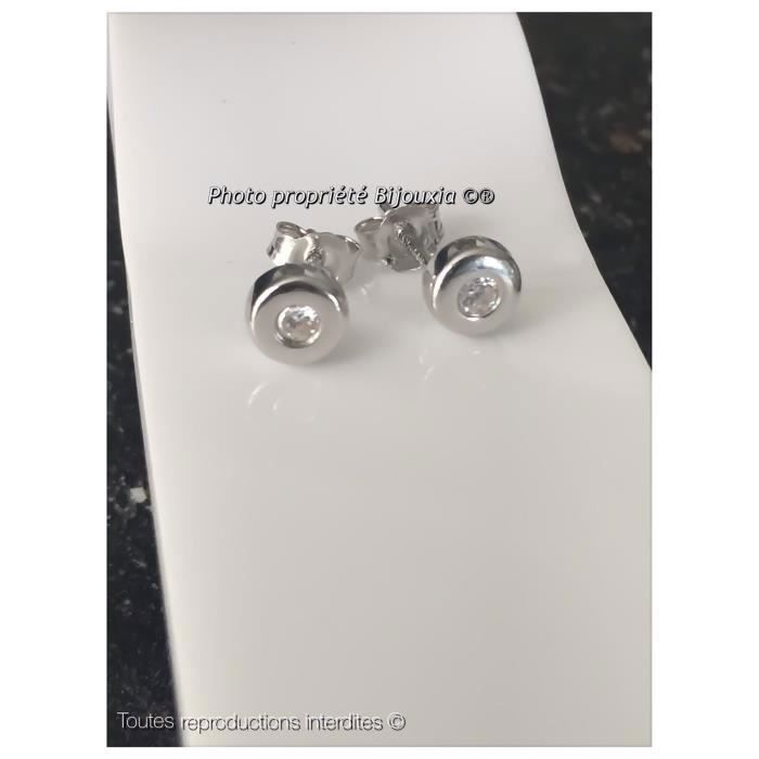 3 Paires Boucles D'oreilles Argent 925 - Puces Rondes CZ Pave Hypoallergénique