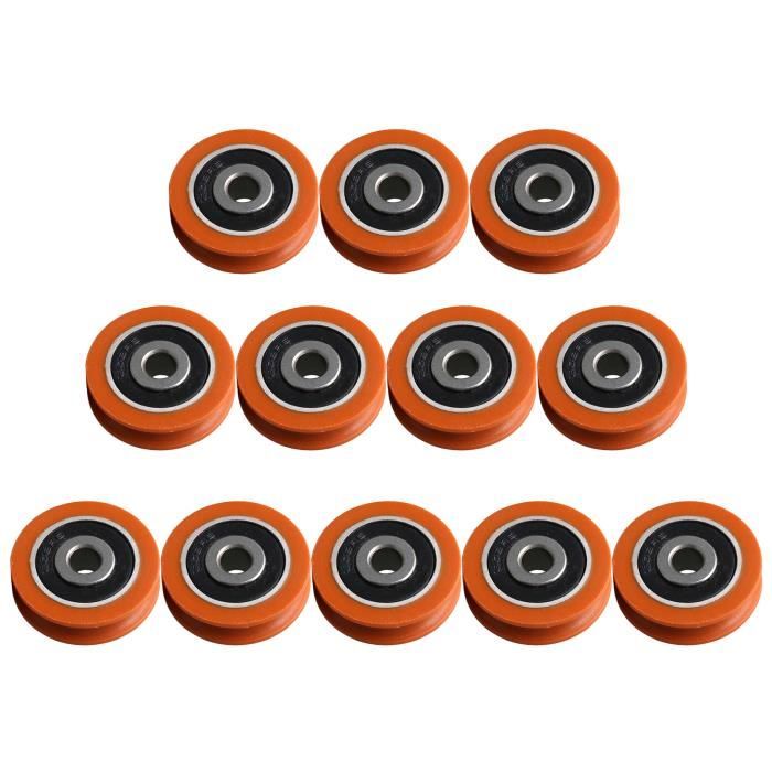 Lot De 10 Poulies Nylon 95mm – Roulement Universel, Pour Câbles De Musculation Ou Porte De Garage, Résistantes, Silencieuses