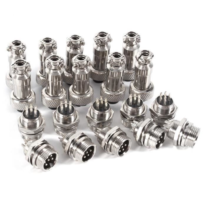 Connecteur Aviation GX12 4 Broches - Mâle Et Femelle, Alliage Zinc, Pour CNC, Audio, 12mm