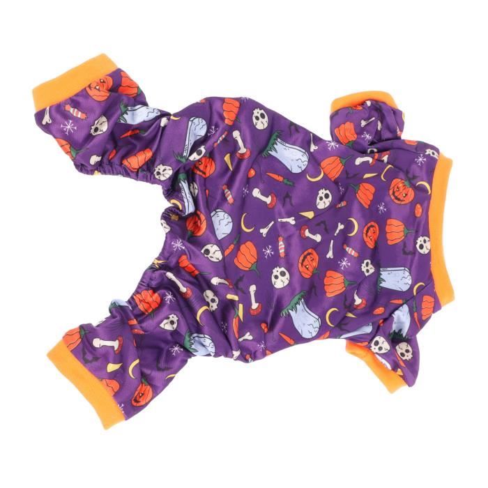 Pyjama Halloween Fille - Squelette, Chats, Fantômes - Coton - Taille 3-6 à 18 Ans