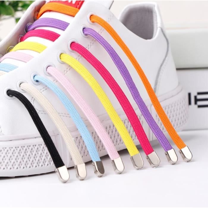 Lacets de chaussure elastiques sans cravate ECELEN 100cm Couleur aleatoire 10 paires Cdiscount Chaussures