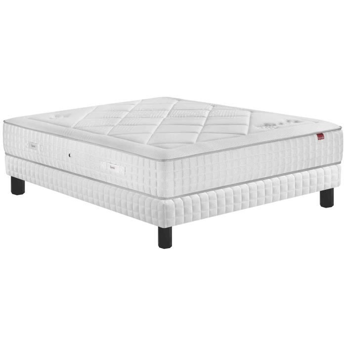 Ensemble Epeda Velours 29 cm couchage mousse mémoire - 100x210 - Matelas à ressorts + mousse mémoire