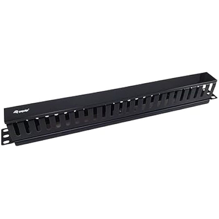 Panneau de Gestion des câbles - Equip - 327314 - 19 Pouces - 1U - Plaque arrière amovible - Noir