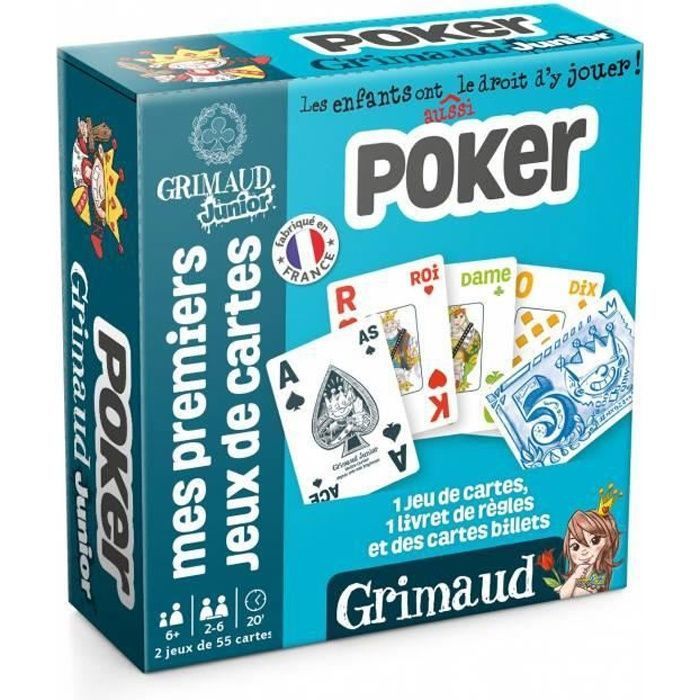Grimaud Expert – Jeu De 54 Cartes – Format Bridge – Qualité Casino Glossy Finish – Coloris Aléatoire