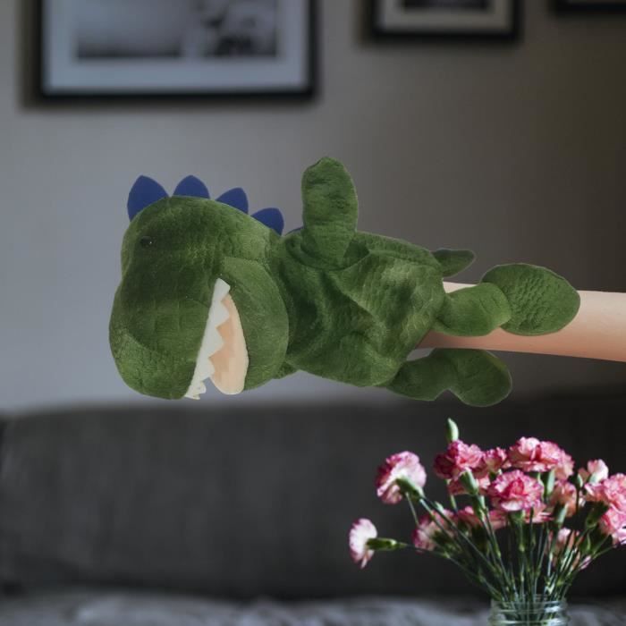 Marionnette à Main Oiseau En Peluche Bleue - Bouche Mobile - 40 Cm - Pour Jeux De Rôle Et Histoires - Enfant 3 Ans+
