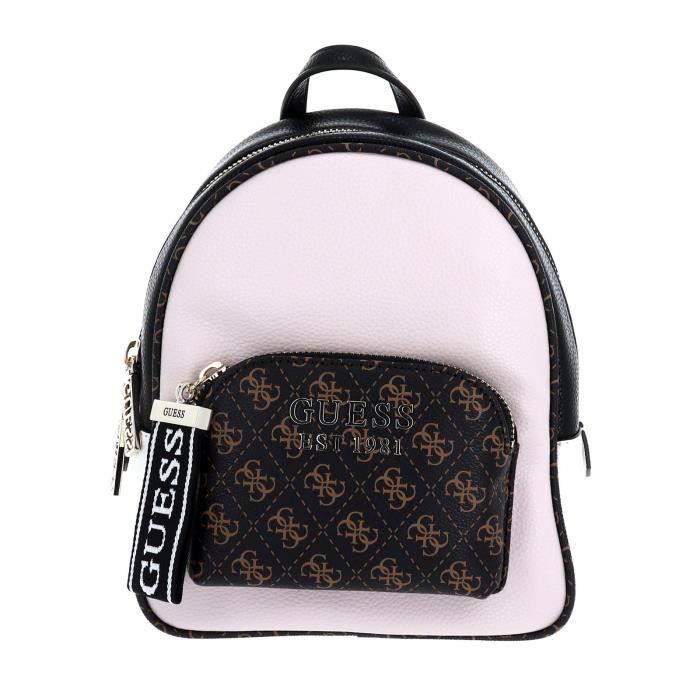 Guess Sac A Backpack Haidee Logo Multi 79763 Noir Rose Marron Blanc Achat Vente Sac A Dos 0190231318484 Cdiscount