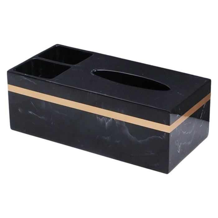 Porte-Mouchoirs Avec Rangement Multifonction Gris - Distributeur Boîte à Mouchoirs Et Accessoires