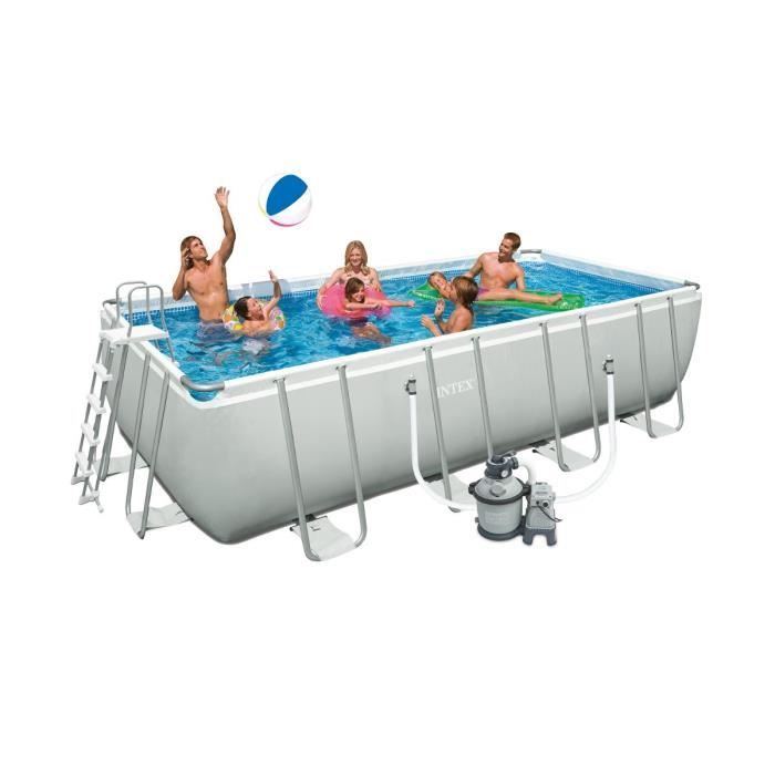 Piscine Hors Sol Tubulaire Bestway 412x201x122cm Intex Kit Piscine Rectangulaire Tubulaire L4 57 X L2 74 X H1 22m
