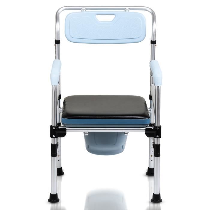 jiubiaz chaise de toilette réglable en hauteur chaise de nuit aide à la toilette antidérapante chaise de toilette avec accoudoirs