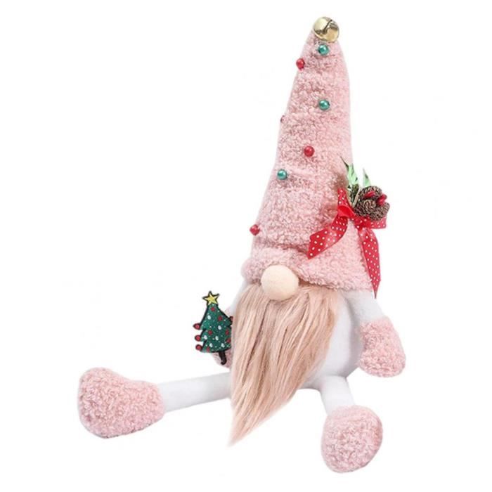 Poupée Gnome De Noël En Peluche - Cabilock - 35 Cm, Rose, Décoration Festive, Sans Visage
