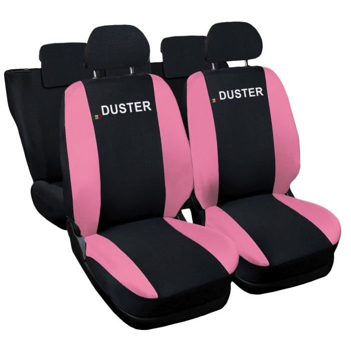 Lupex Shop Housses de siège auto compatibles pour Duster Noir Rose