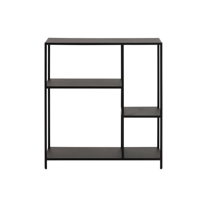 Miliboo - Console ouverte design en métal noir L80 cm PODIUM