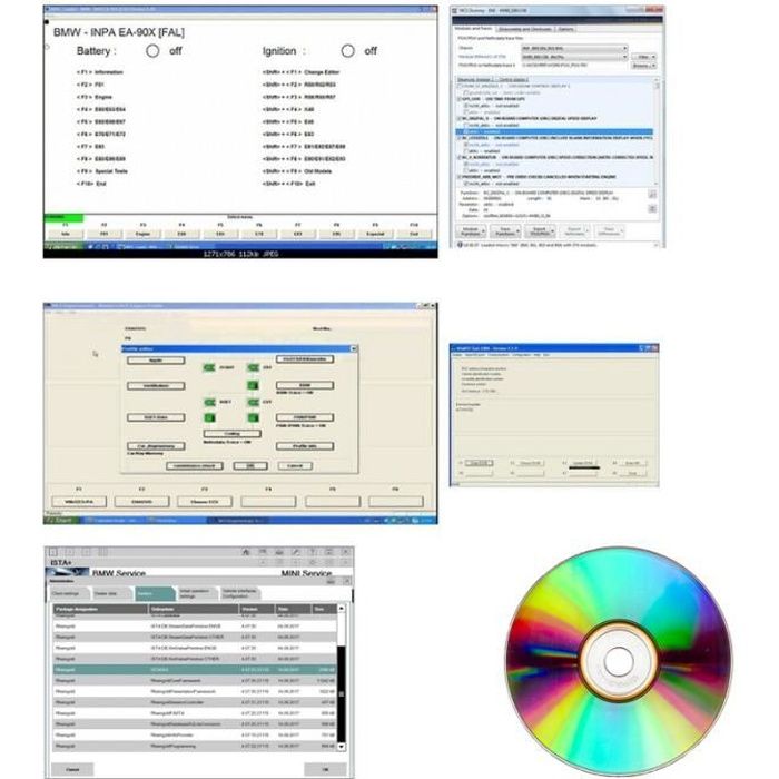 INPA 5.0.6 NCS Expert & NCS Dummy/EDIABAS/WINKFP/ISTA-P & ISTA-D/RHEINGOLD kompatibel mit B.M.W und Mini OBD2 Diagnose-Set Auto Pro