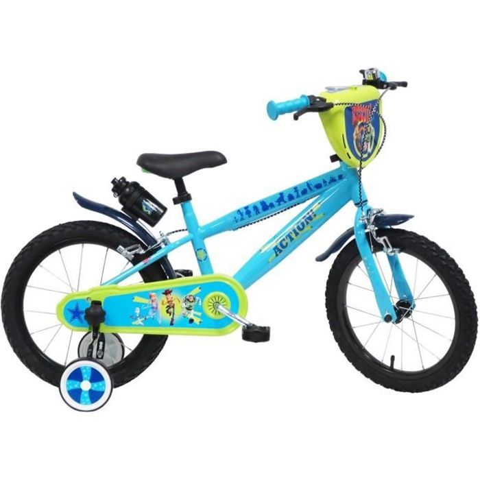 Velo Toy Story4 16 pouces Bleu clair Pour garcon de 5 a 7 ans Cdiscount Sport
