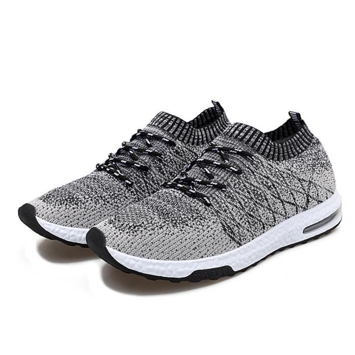 Chaussures multisport Maille Respirant Homme Baskets Noir Cdiscount Sport