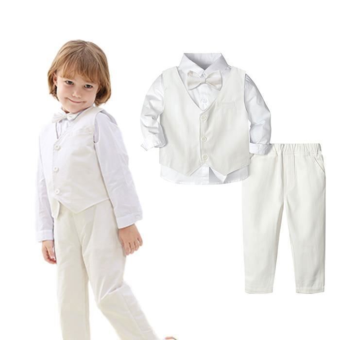 mintgreen costume bébé garçon baptême pâques église vêtements mariage blanc 3pcs