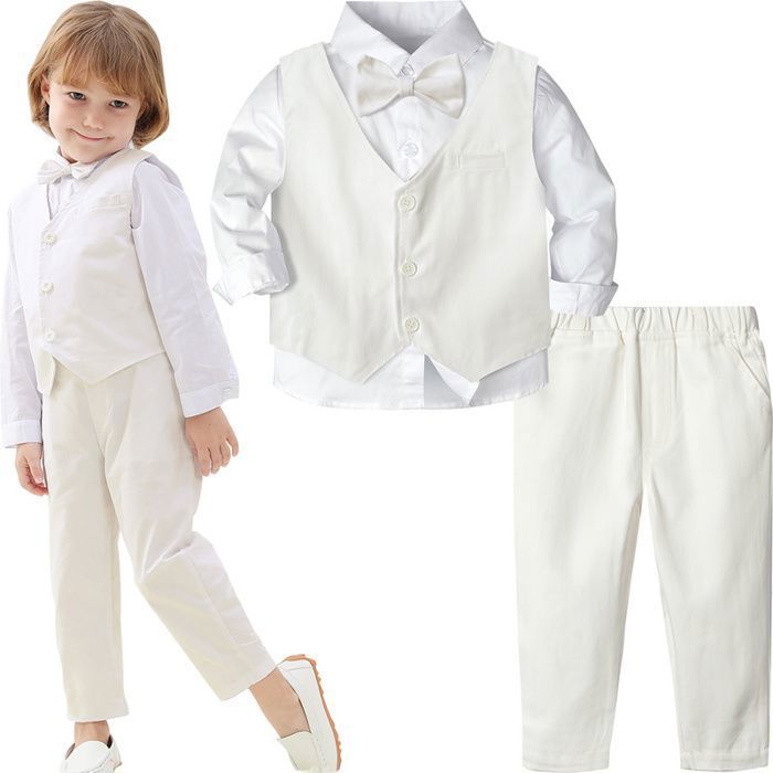 MINTGREEN Costume Bebe Garcon Bapteme Paques Eglise Vetements Mariage Blanc 3pcs Cdiscount Pret a Porter