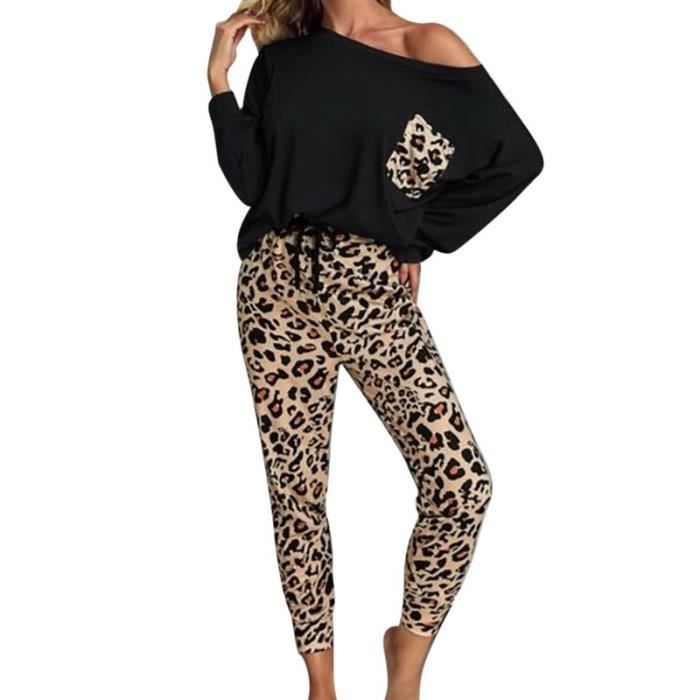 Pyjama clearance leopard femme