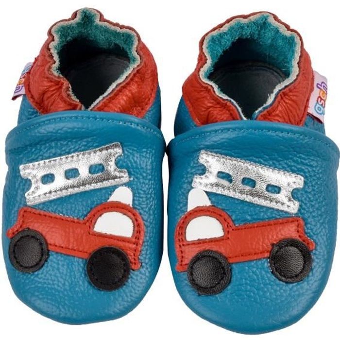 YALION Chaussures Cuir Souple Bébé Et Bambin Chaussures Premiers Pas pour bébé Bébé Fille Garçon Chaussons 