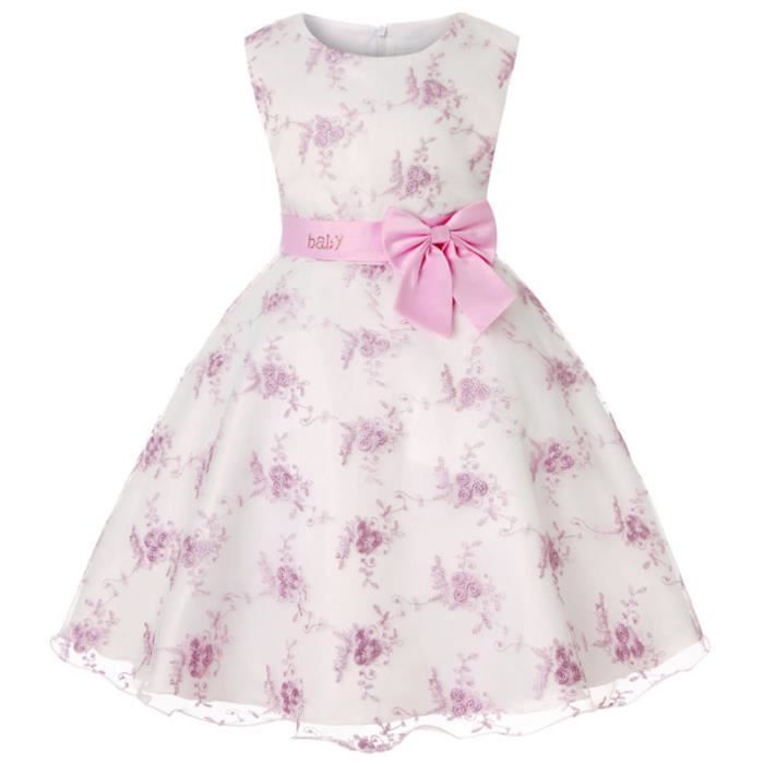 ROBE Fille 2021 nouvelle robe en dentelle elegante robe de soiree rose NX Rose Cdiscount Pret a Porter