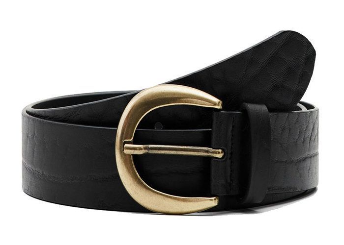Desigual Ceinture noir en cuir pour femme et homme Big Studs Belt Noir 193046
