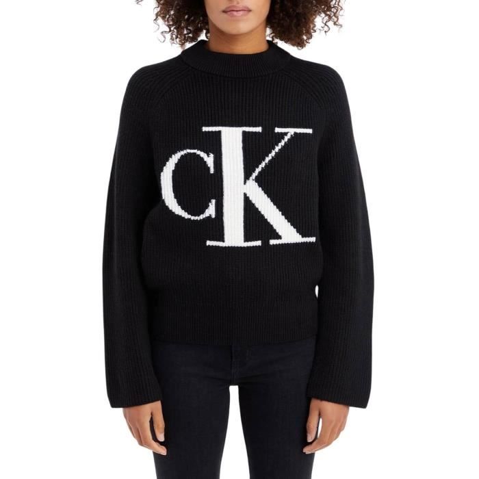 Pull Calvin Klein Relaxed fit pour Femme CALVIN KLEIN JEANS Motif Jumpsuitgram Manches Raglan