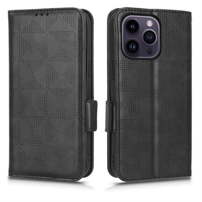 Étui Portefeuille Aimanté Pour Téléphone - Flip Book Cuir Synthétique - Motif Fleurs