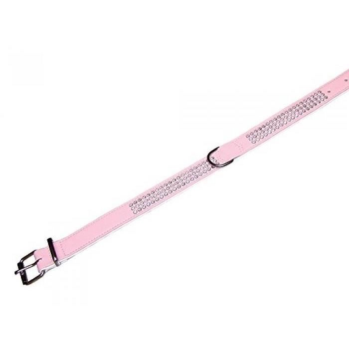 Comparer les prix de Collier pour chien - NOBBY - 3 rangées de strass - Couleur rose - Élégant et scintillant